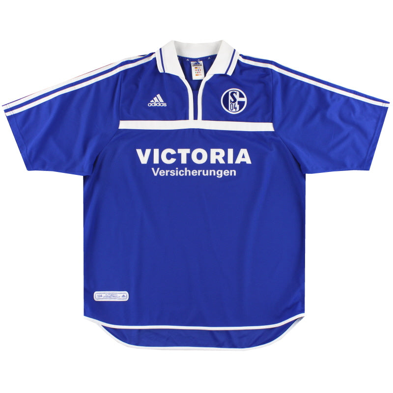 2001-02 Schalke adidas Home Shirt L Football Shirt