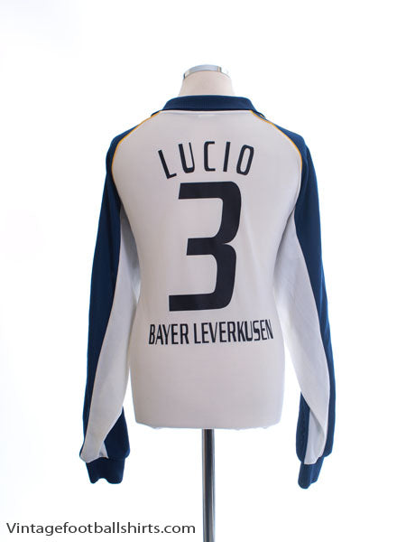 2001-03 Bayer Leverkusen Match Issue Third Shirt Lucio #3 L/S XL Football Shirt