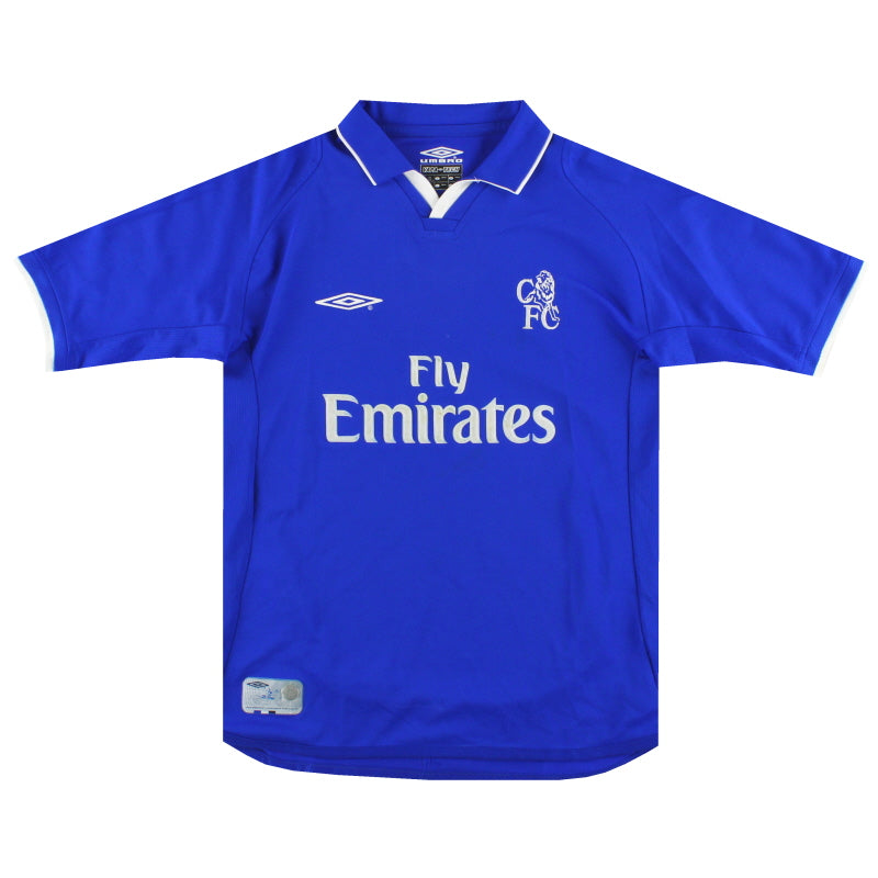 2001-03 Chelsea Umbro Home Shirt L.Boys Football Shirt