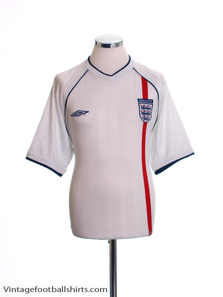 2001-03 England Home Shirt L Football Shirt
