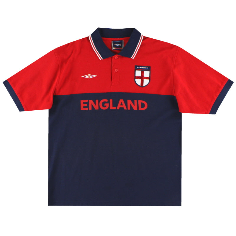 2001-03 England Umbro Polo Shirt M Polo Shirt