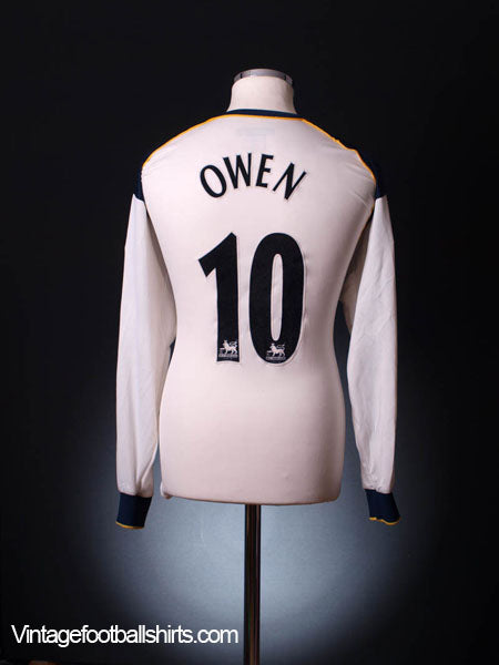 2001-03 Liverpool Away Shirt Owen #10 L/S L Football Shirt