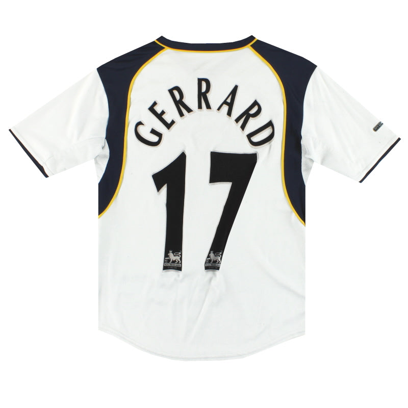 2001-03 Liverpool Reebok Away Shirt Gerrard #17 L.Boys Football Shirt