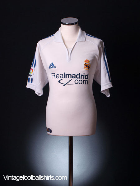 2001 Real Madrid Home Shirt L Football Shirt