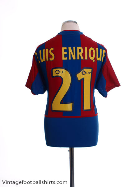 2002-03 Barcelona Home Shirt Luis Enrique #21 M Football Shirt
