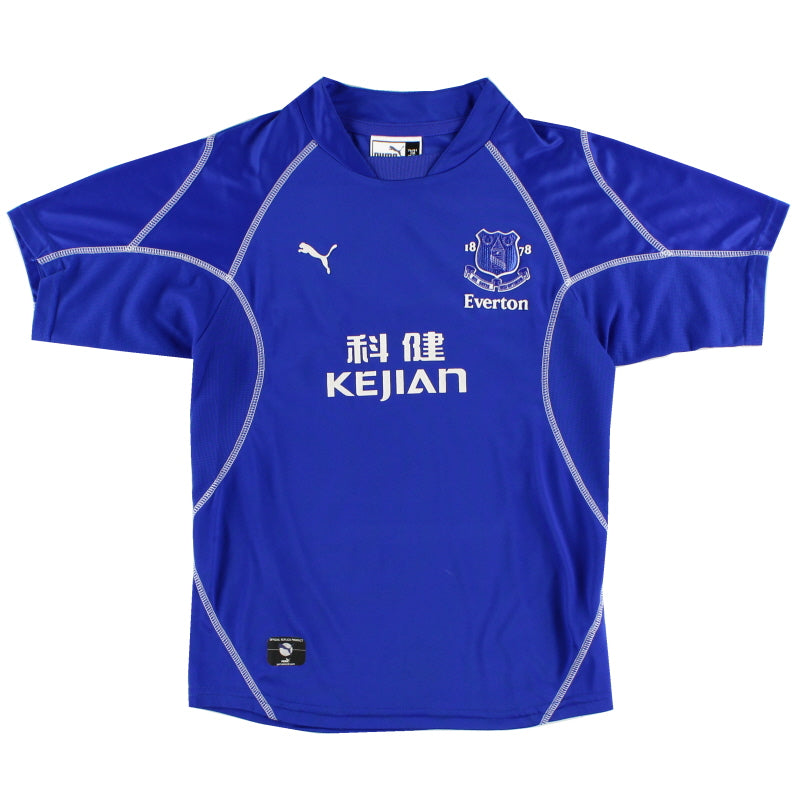 2002-03 Everton Home Shirt L.Boys Football Shirt