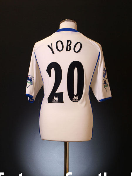 2002-03 Everton Match Issue Away Shirt Yobo #20 Football Shirt