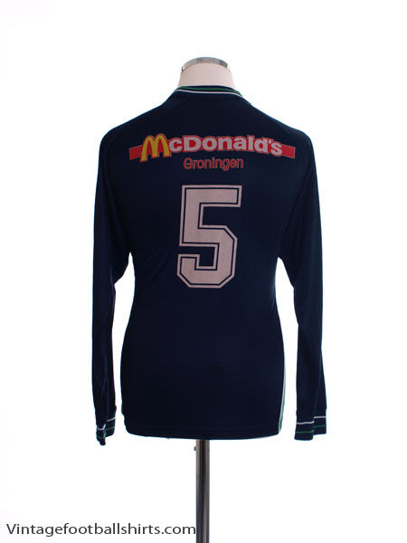 2002-03 FC Groningen Reserves Player Issue Away Shirt #5 L/S L Football Shirt
