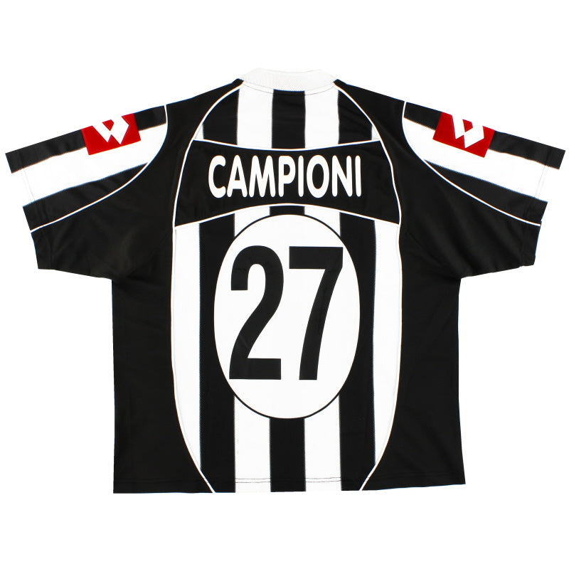 2002-03 Juventus Home Shirt Campioni #27 XL Football Shirt