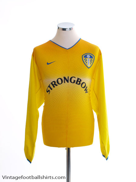 2002-03 Leeds Away Shirt L/S L Football Shirt