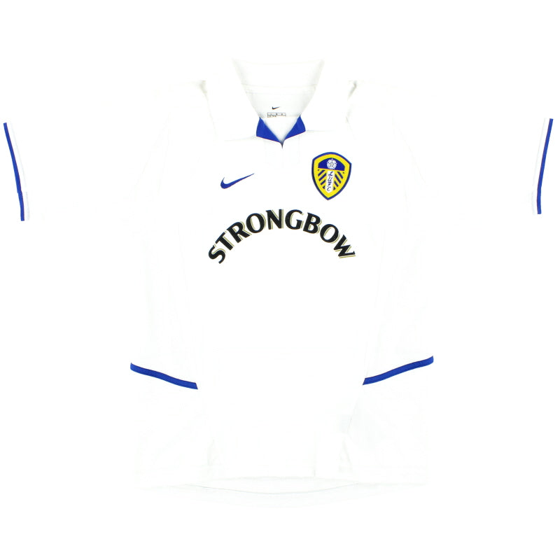 2002-03 Leeds Home Shirt L.Boys Football Shirt