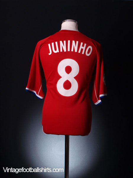 2002-03 Lyon CL Match Issue European Shirt Juninho #8 L Football Shirt