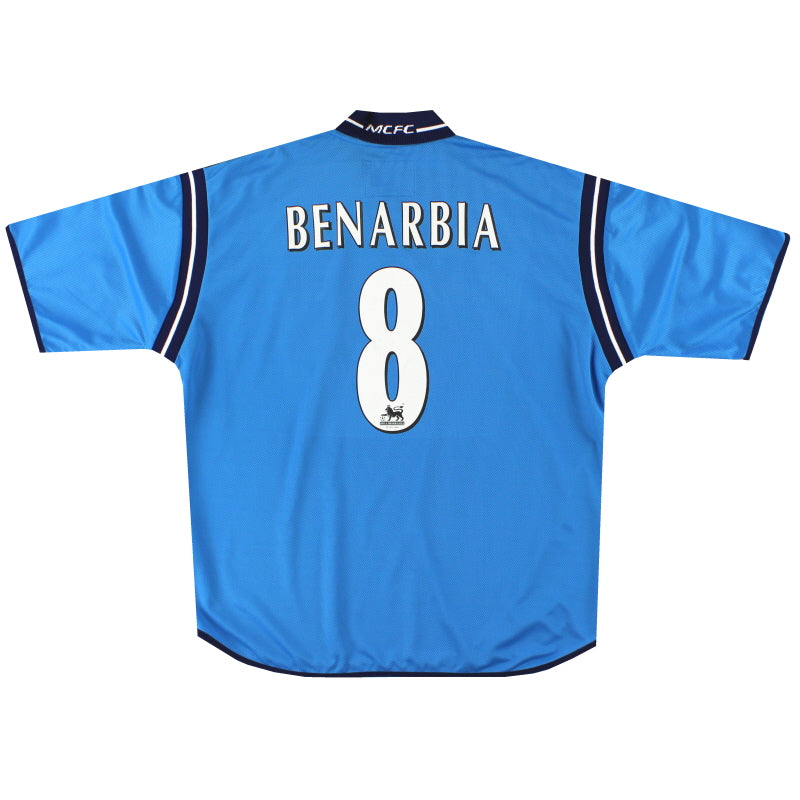 2002-03 Manchester City Le Coq Sportif Home Shirt Benarbia #8 L Football Shirt