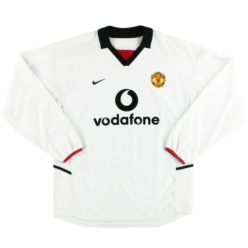 2002-03 Manchester United Away Shirt L/S L Football Shirt