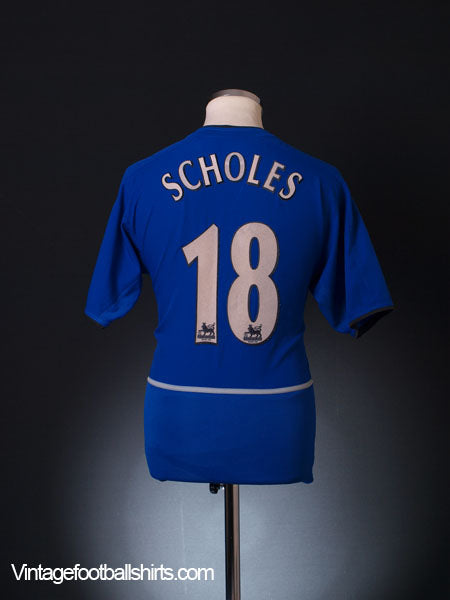 2002-03 Manchester United Third Shirt Scholes #18 S Football Shirt