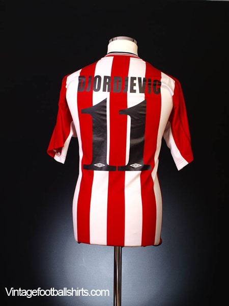 2002-03 Olympiakos Home Shirt Djordjevic #11 L Football Shirt