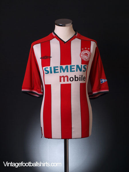 2002-03 Olympiakos Home Shirt XL Football Shirt