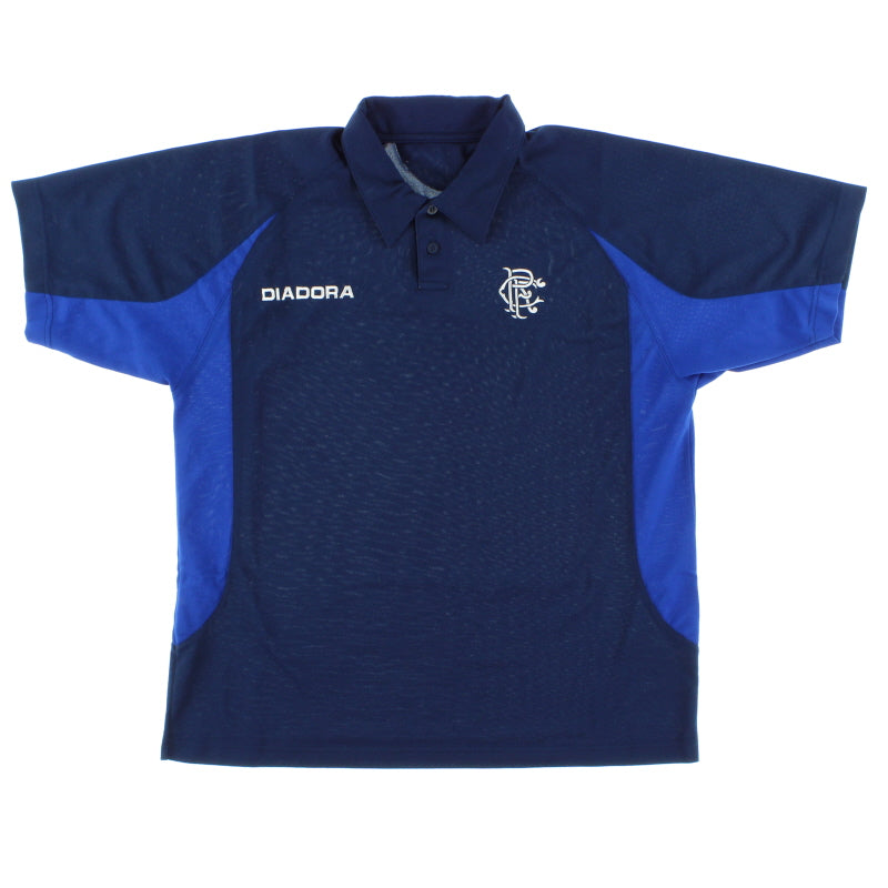 2002-03 Rangers Diadora Polo Shirt L Polo Shirt