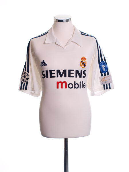 2002-03 Real Madrid Centenary Champions League Home Shirt L Football Shirt