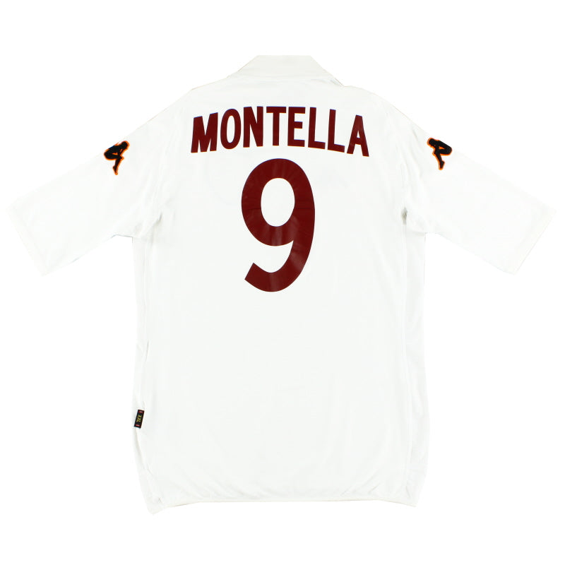 2002-03 Roma Away Shirt Montella #9 XXL Football Shirt
