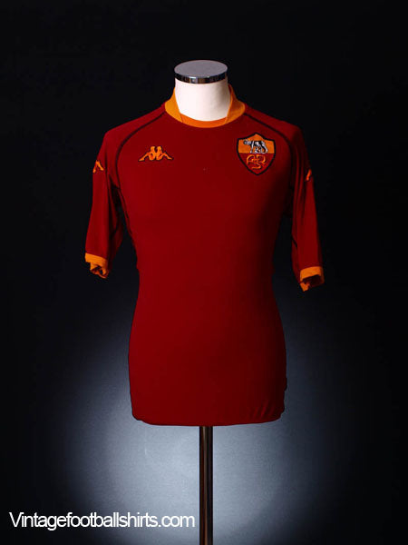 2002-03 Roma Home Shirt L Football Shirt