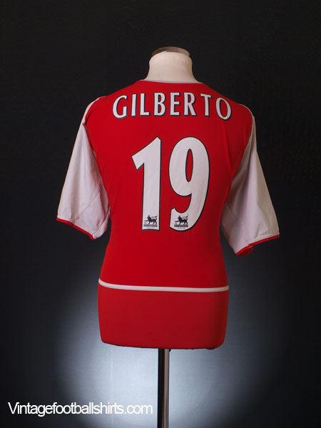 2002-04 Arsenal Home Shirt Gilberto #19 XL Football Shirt