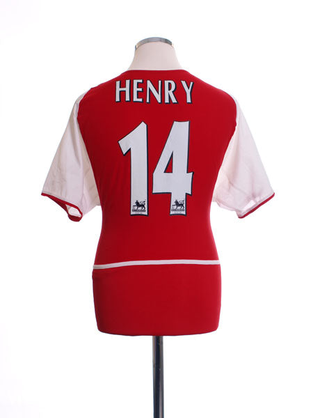 2002-04 Arsenal Home Shirt Henry #14 S Football Shirt