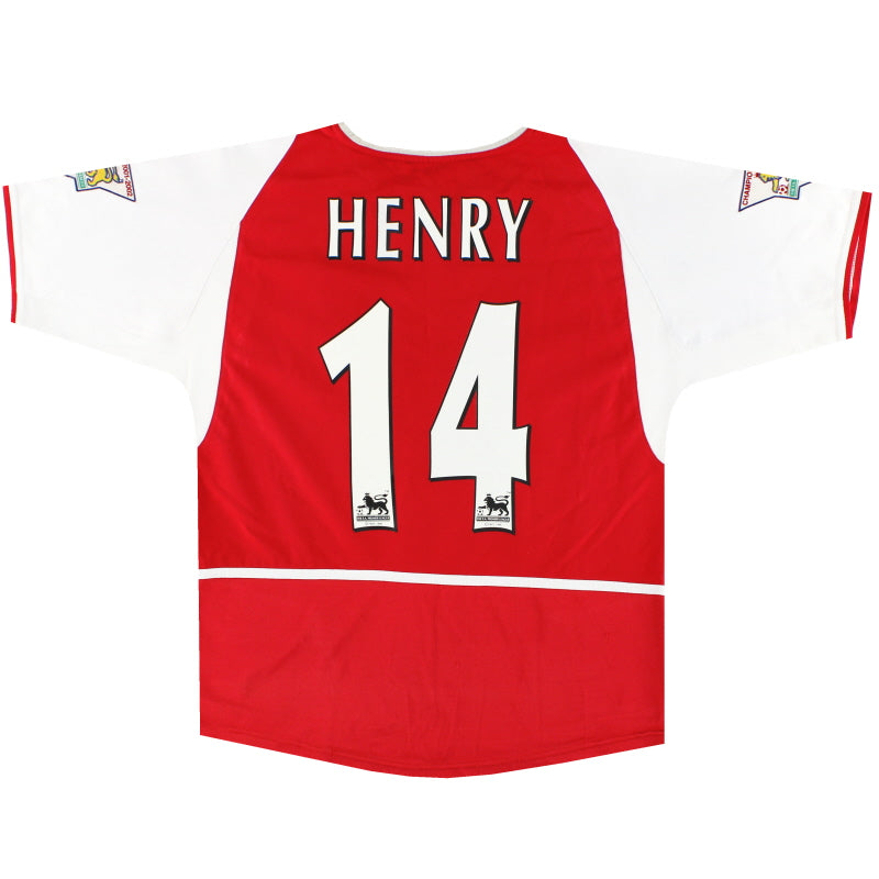 2002-04 Arsenal Nike Home Shirt Henry #14 L.Boys Football Shirt