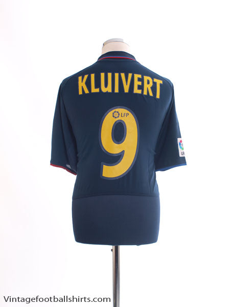 2002-04 Barcelona Away Shirt Kluivert #9 *BNWT* L Football Shirt