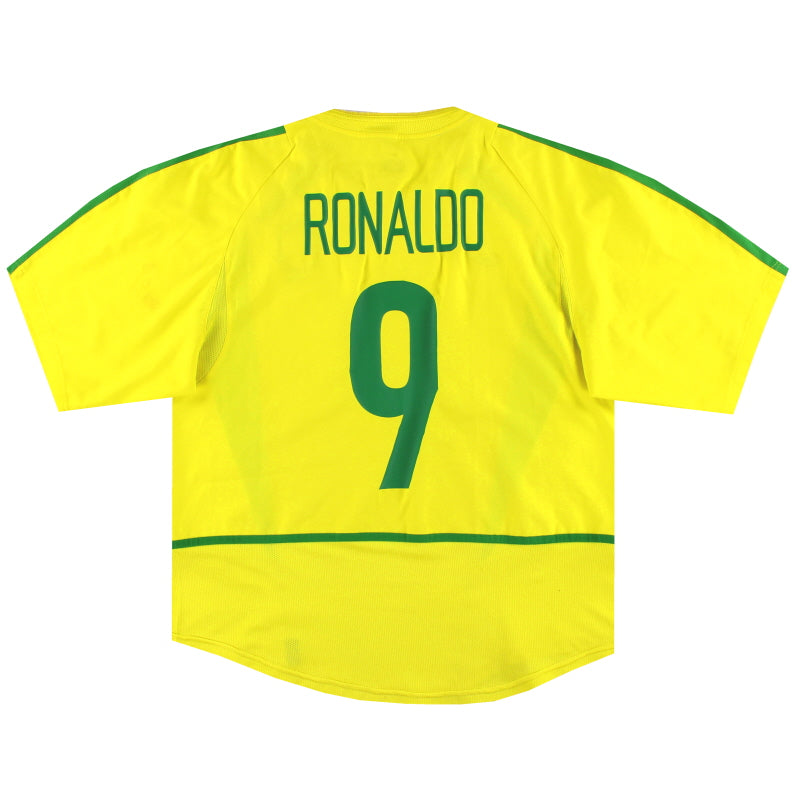 2002-04 Brazil Nike Home Shirt Ronaldo #9 L Football Shirt
