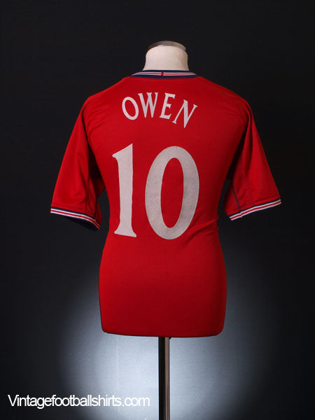 2002-04 England Away Shirt Owen #10 L Football Shirt