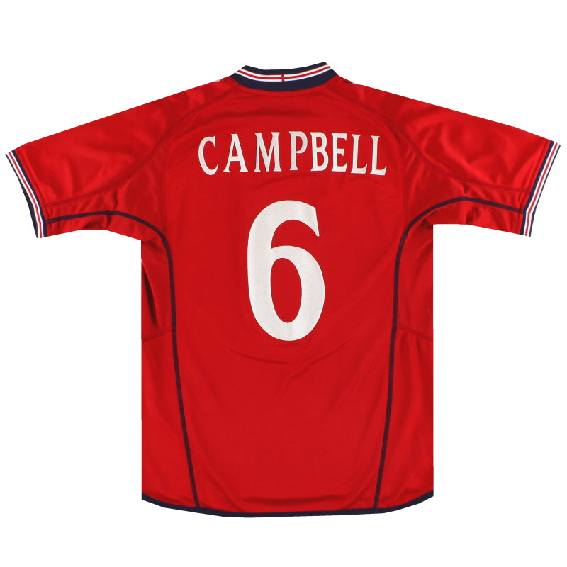 2002-04 England Umbro Away Shirt Campbell #6 M Football Shirt