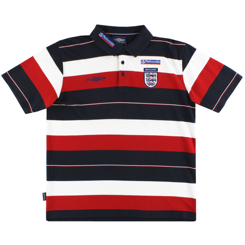 2002-04 England Umbro Polo Shirt L Polo Shirt