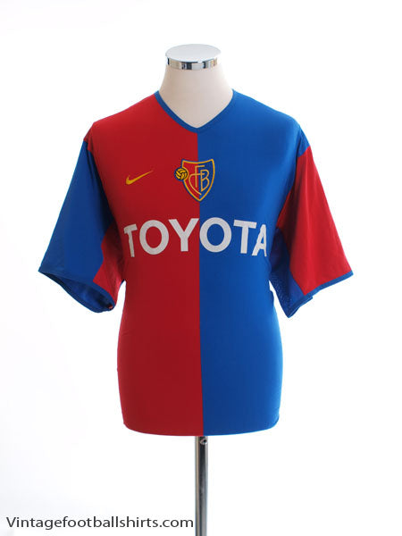 2002-04 FC Basel Home Shirt L Football Shirt