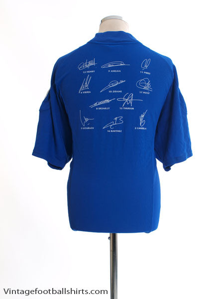 2002-04 France Signed Home Shirt XL Football Shirt