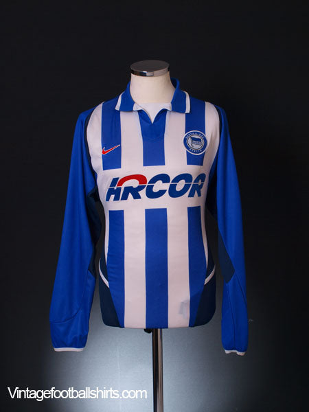 2002-04 Hertha Berlin Home Shirt L/S M Football Shirt