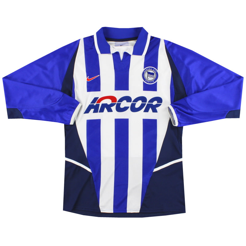 2002-04 Hertha Berlin Home Shirt L/S *Mint* M Football Shirt