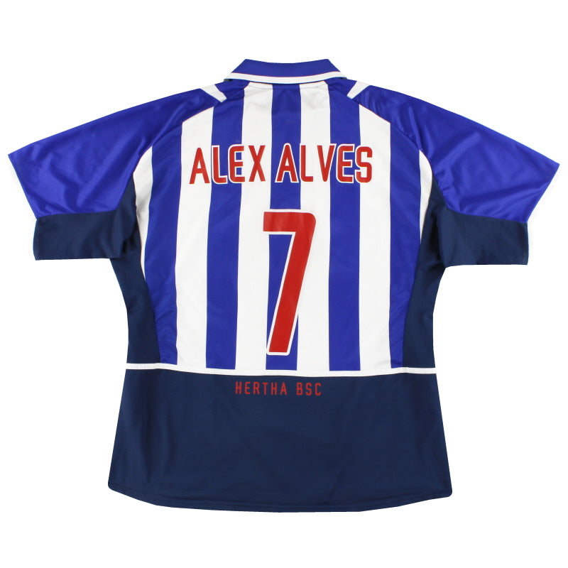 2002-04 Hertha Berlin Nike Home Shirt Alex Alves #7 L Football Shirt