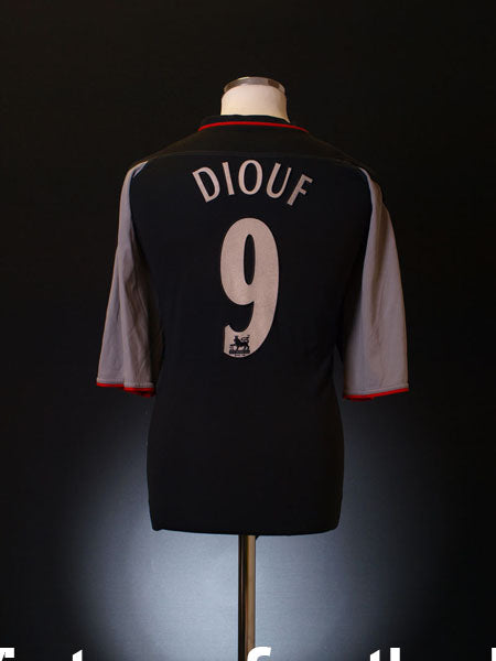 2002-04 Liverpool Away Shirt Diouf #9 XL Football Shirt