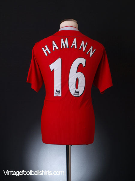 2002-04 Liverpool Home Shirt Hamann #16 M Football Shirt