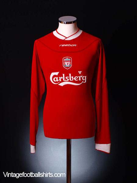 2002-04 Liverpool Home Shirt L/S XL Football Shirt