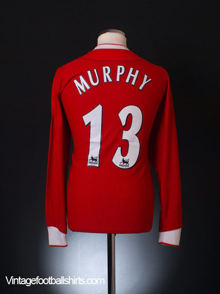 2002-04 Liverpool Home Shirt Murphy #13 L/S *Mint* M Football Shirt