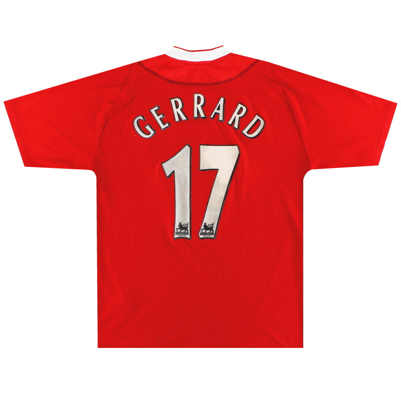 2002-04 Liverpool Reebok Home Shirt Gerrard #17 M Football Shirt