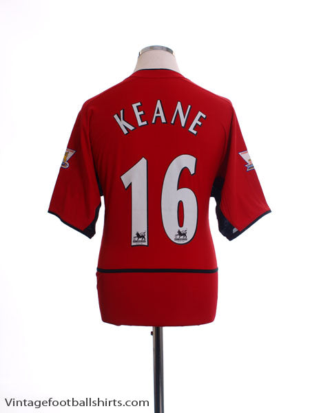 2002-04 Manchester United Home Shirt Keane #16 M Football Shirt