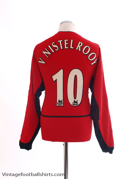 2002-04 Manchester United Home Shirt v Nistelrooy #10 L/S M Football Shirt