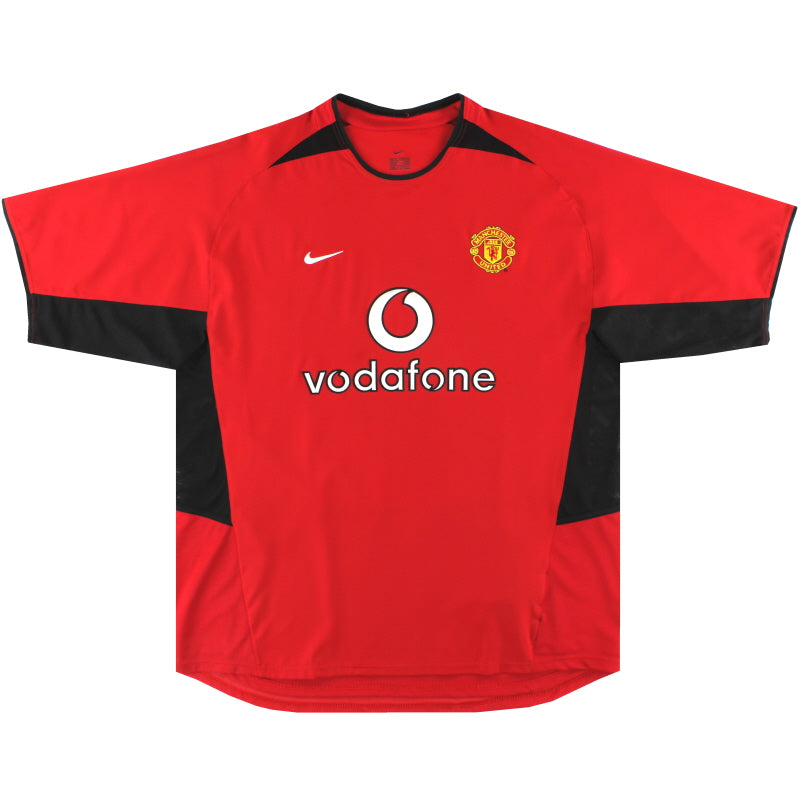 2002-04 Manchester United Nike Home Shirt M.Boys Football Shirt