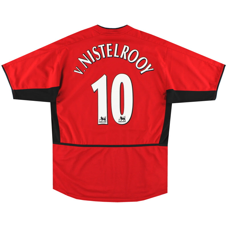2002-04 Manchester United Nike Home Shirt v.Nistelrooy #10 L Football Shirt