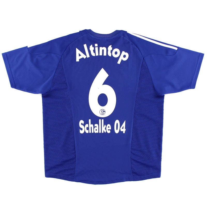 2002-04 Schalke Home Shirt Altintop #6 L Football Shirt
