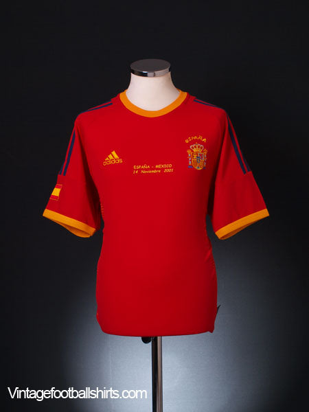 2002-04 Spain Home Shirt 'Espana vs Mexico' *BNWT* L Football Shirt