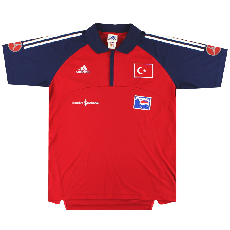2002-04 Turkey adidas 1/4 Zip Training Shirt L Training Shirt